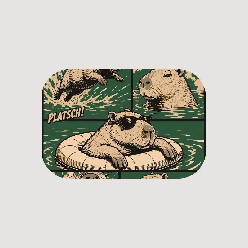 Comic Capybara Action Style