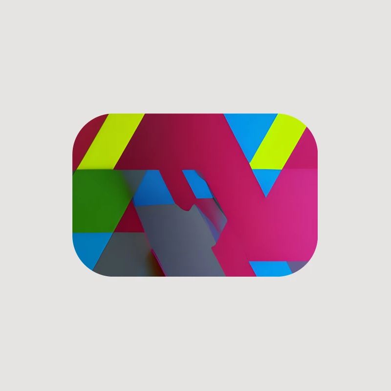 Neon Geometric Triangle Composition