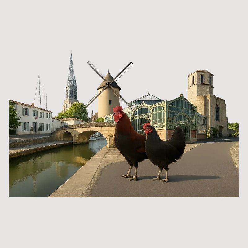 Marans, Stadthähne an der Mühle
