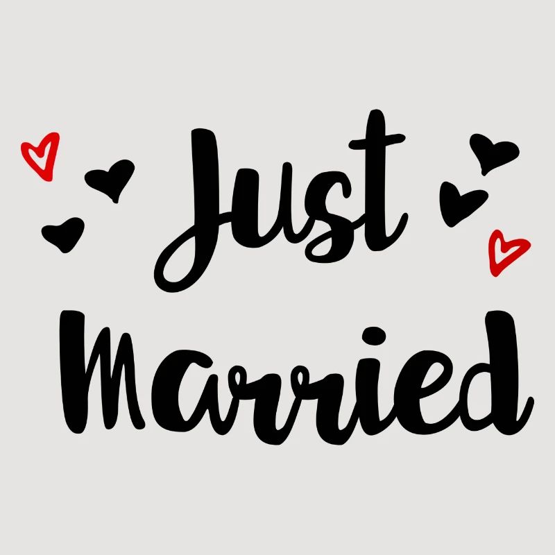 Just married Herzchen Geschenkidee