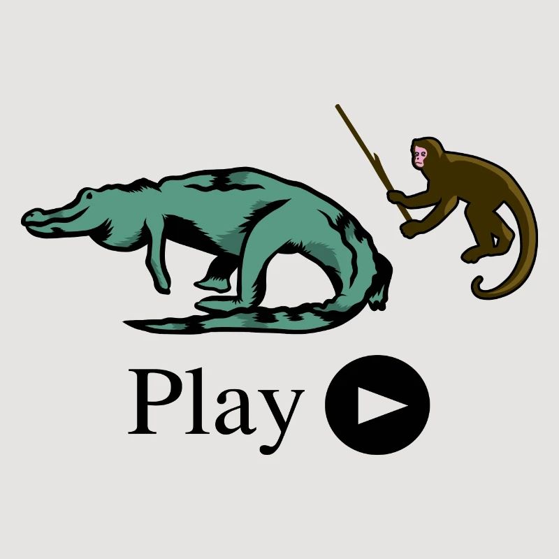 Monkey and crocodile
