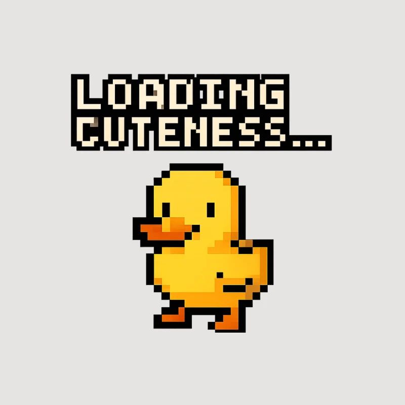 pixel duck loading cuteness