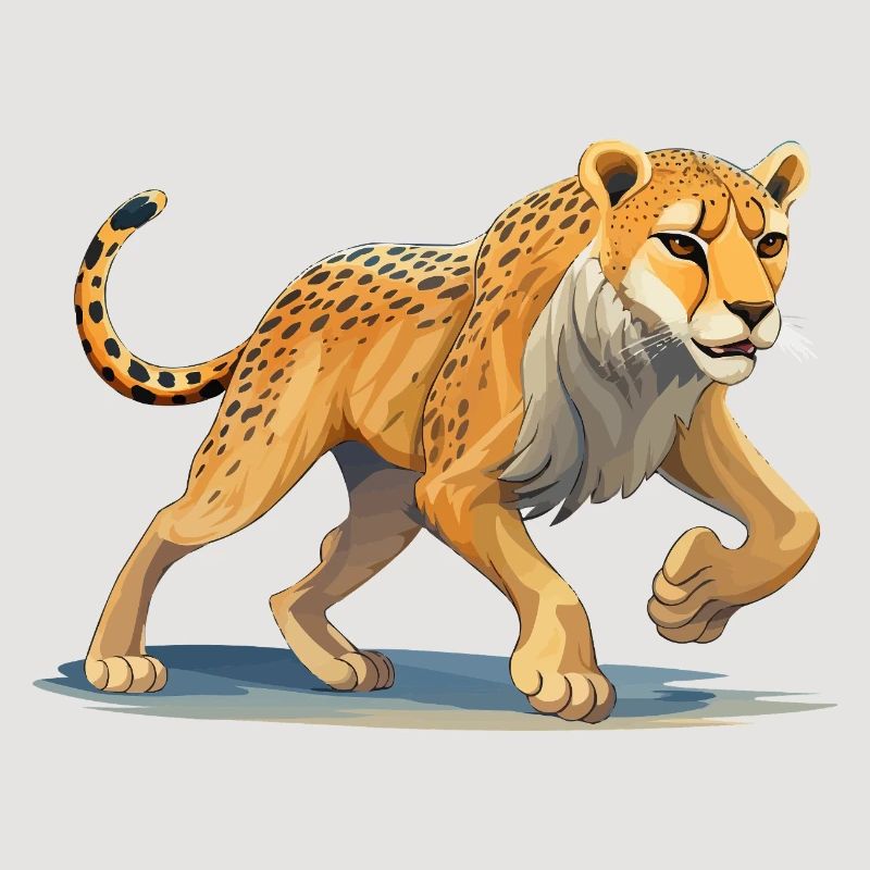 Illustration dynamique du guépard