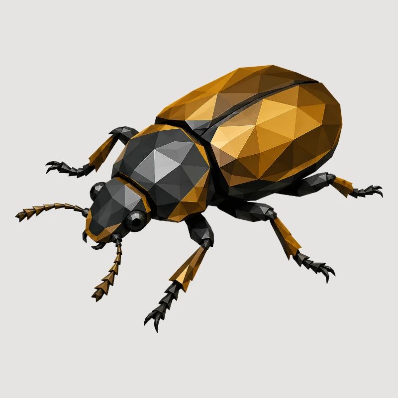 Geometric Low-Poly Insect