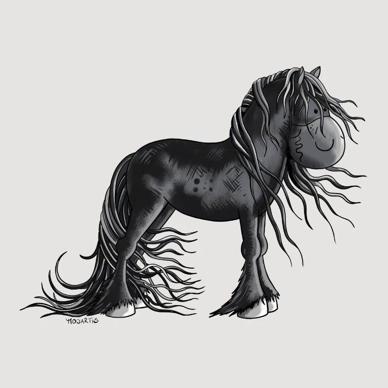 Süßes Friesenpferd