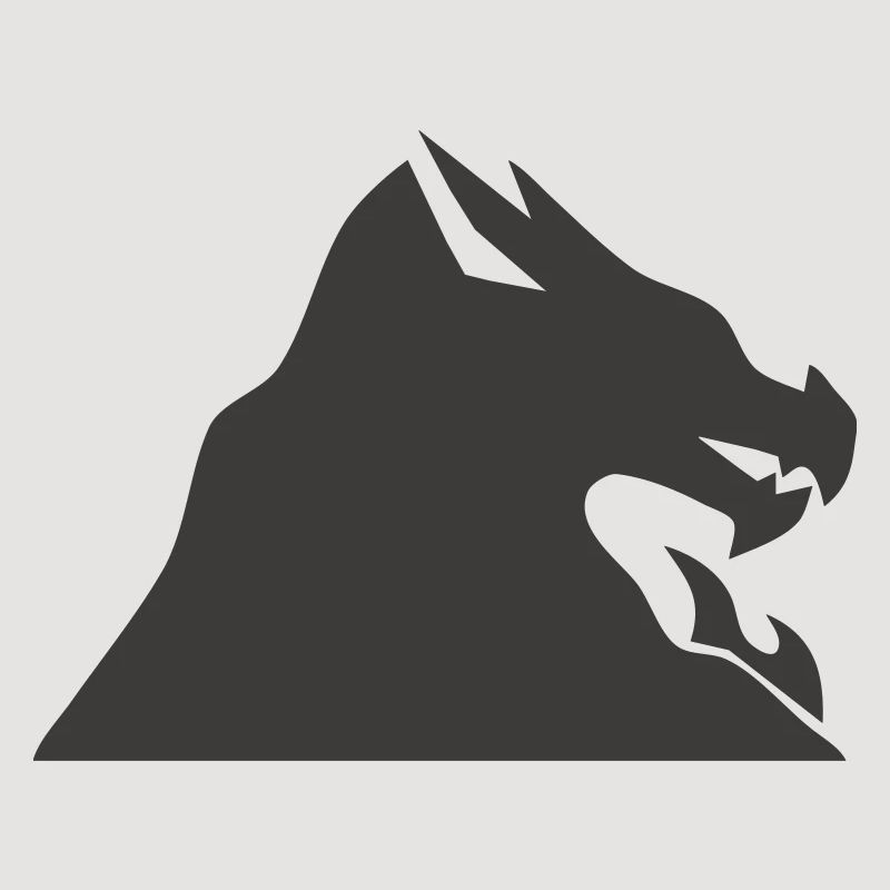 Drachenkopf Silhouette