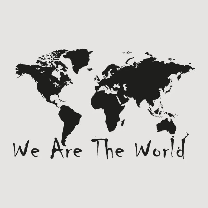 World Unity Map Silhouette