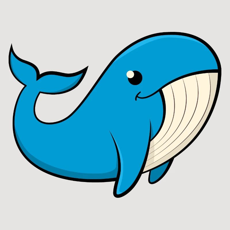 Fröhlicher Blauwal