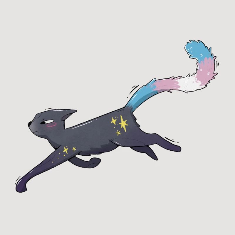Süße Katze trans pride