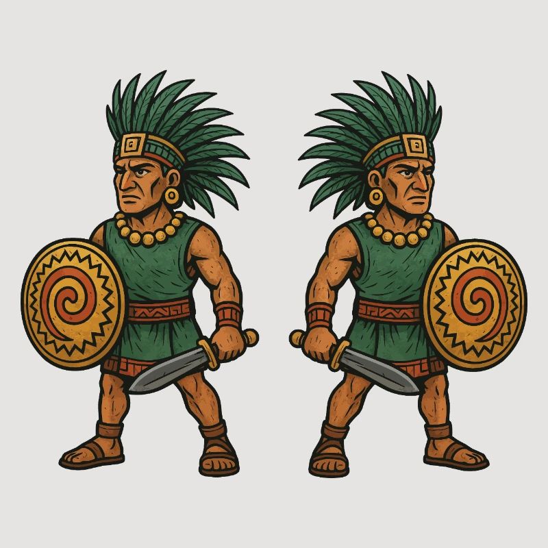 Aztec Double Warrior