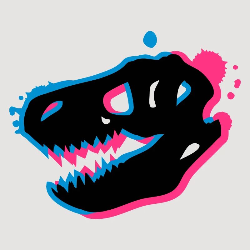 T Rex Schädel 3-D