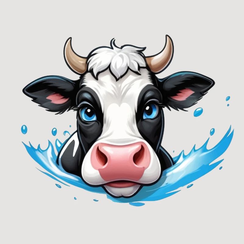 Douce éclaboussure de vache