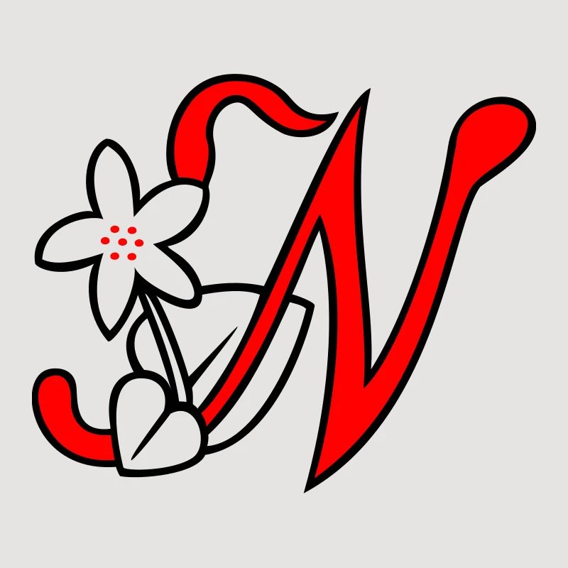 Buchstabe, Initiale, Blume