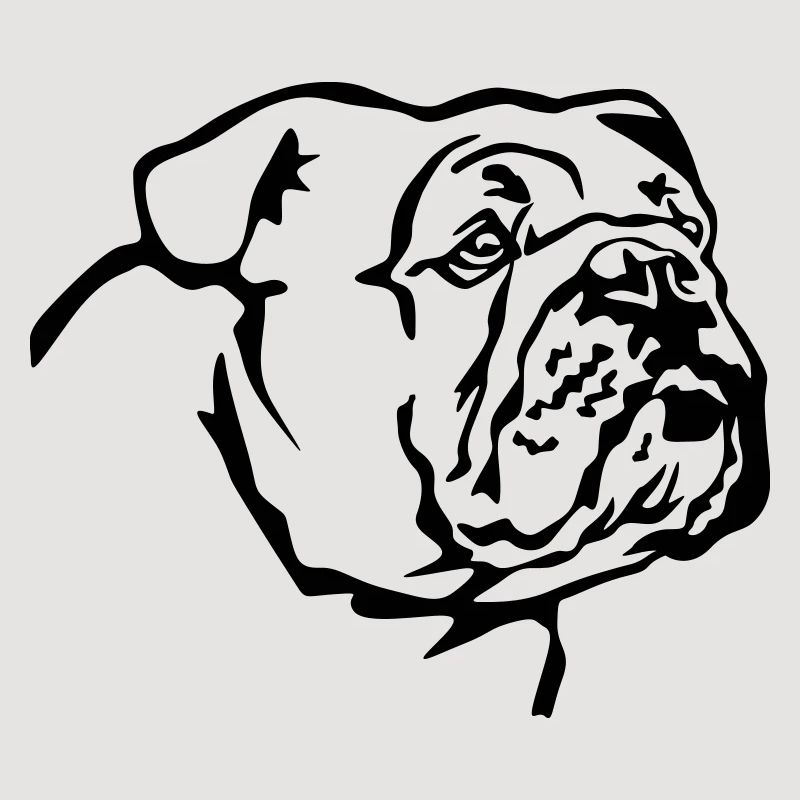 Tête de bouledogue anglais