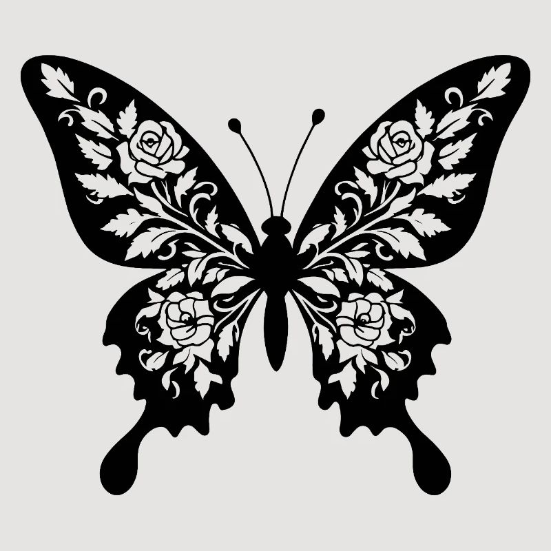 Papillon fleur filigrane