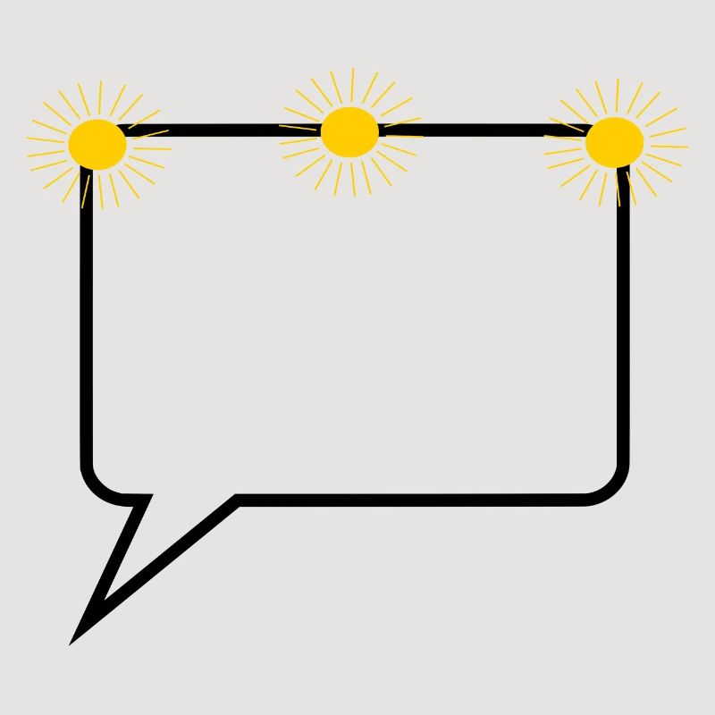 Speech bubble comic sun text design yourself