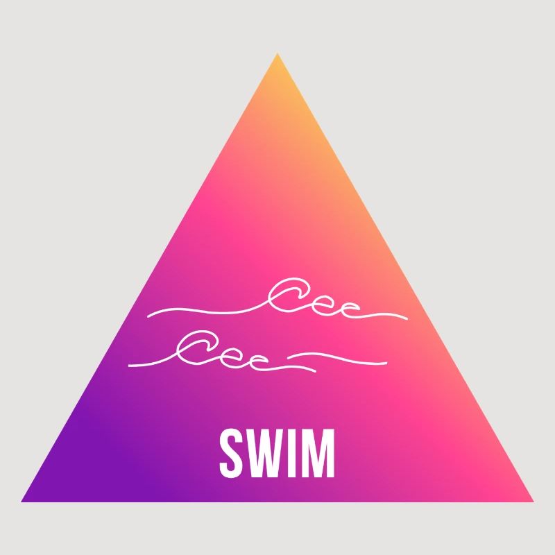 Swimming Gradient Triangle Waves