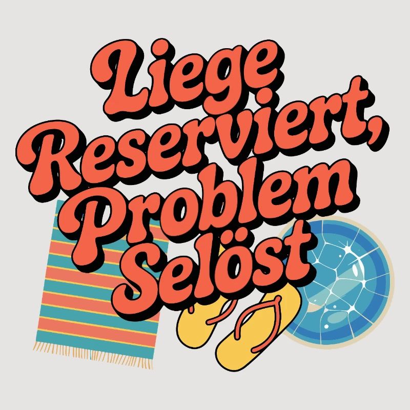 Lounger Reserved Problem solves funny beach