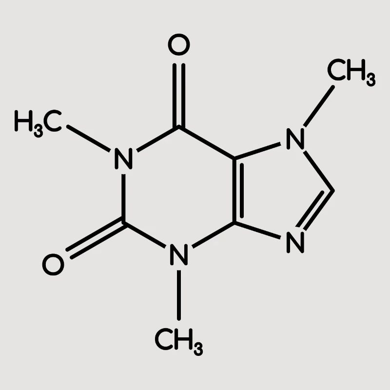 Caffeine Molecule - Structural Formula