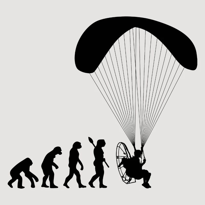 Paramotoring Human Evolution Funny