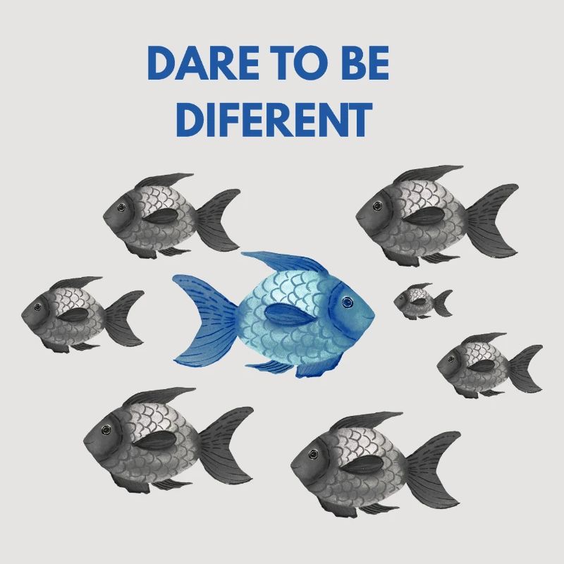 Osez être différent bleu
