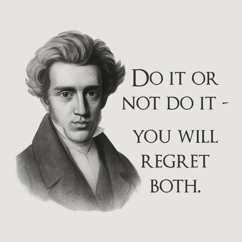 Zitat Kierkegaard: Tu es oder mach es nicht