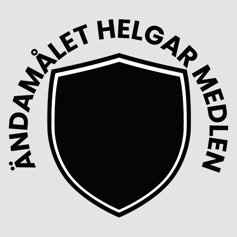 Shield emblem in black - minimalist