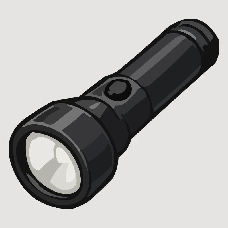 Compact Flashlight Illustration