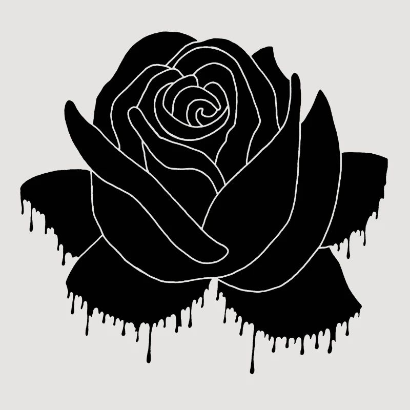 Graffiti einer schwarzen Rose