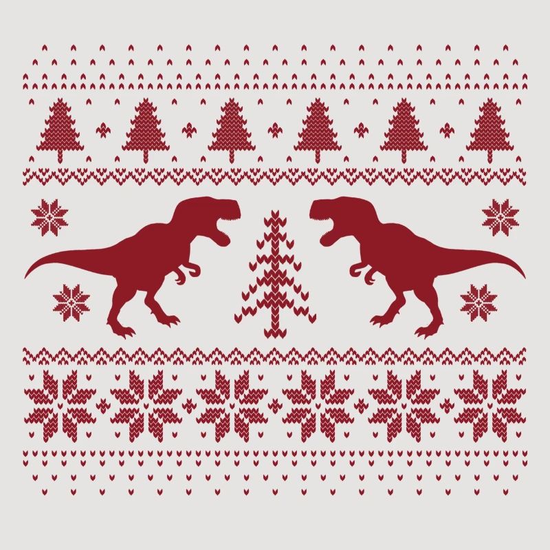 Dinosaurier-Weihnachtspullover