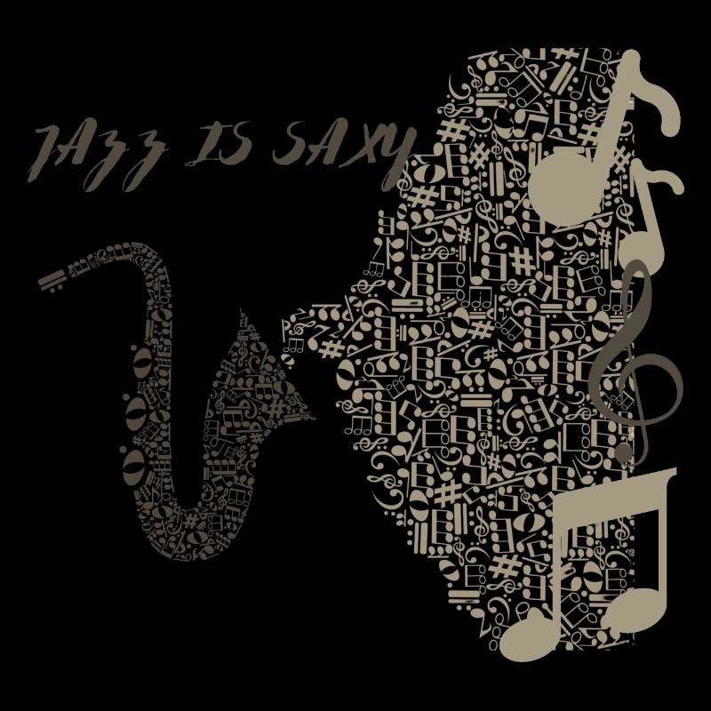 Conception de saxophone musical en notes