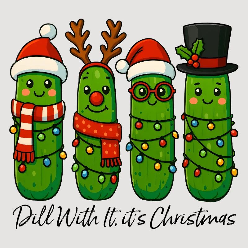 Cornichons de Noël drôles d’aneth avec son design
