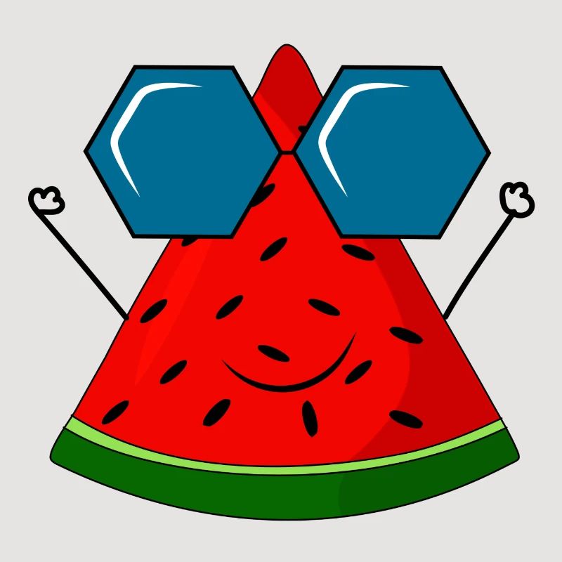 summer, pastèque, soleil