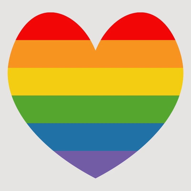 LGBT CSD TShirt Regenbogen HERZ