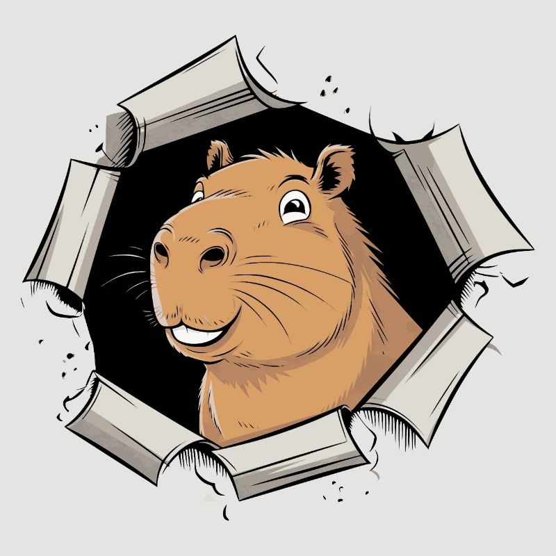 Capybara Comic – friedlicher Durchbruch
