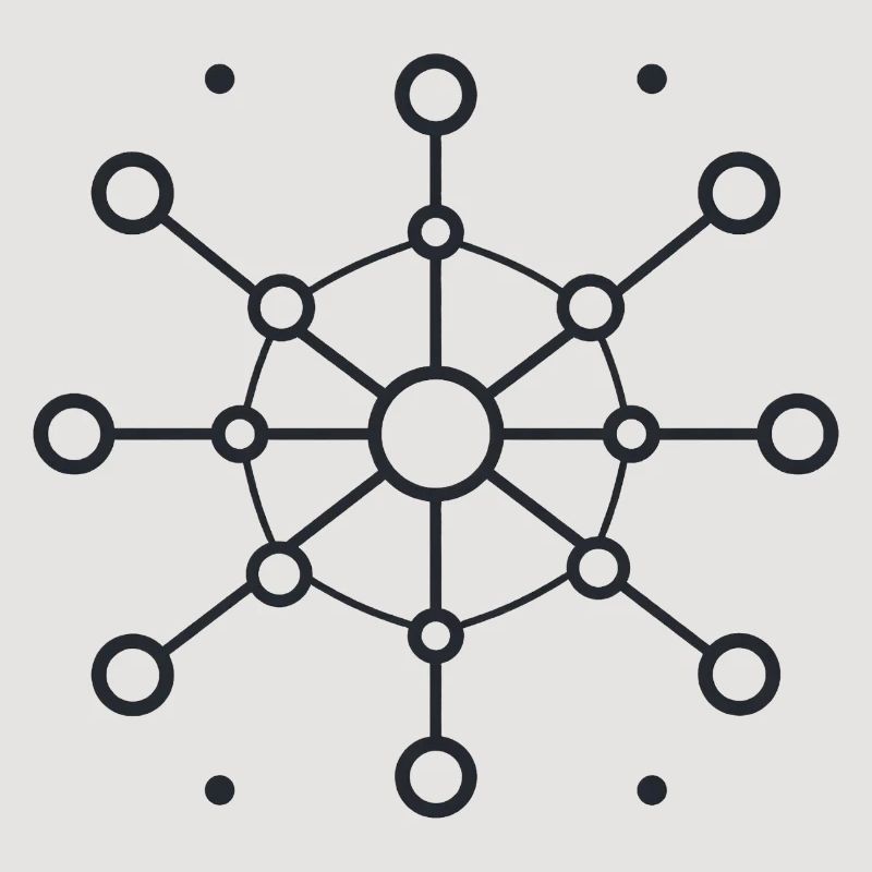 Central Network Star Pattern