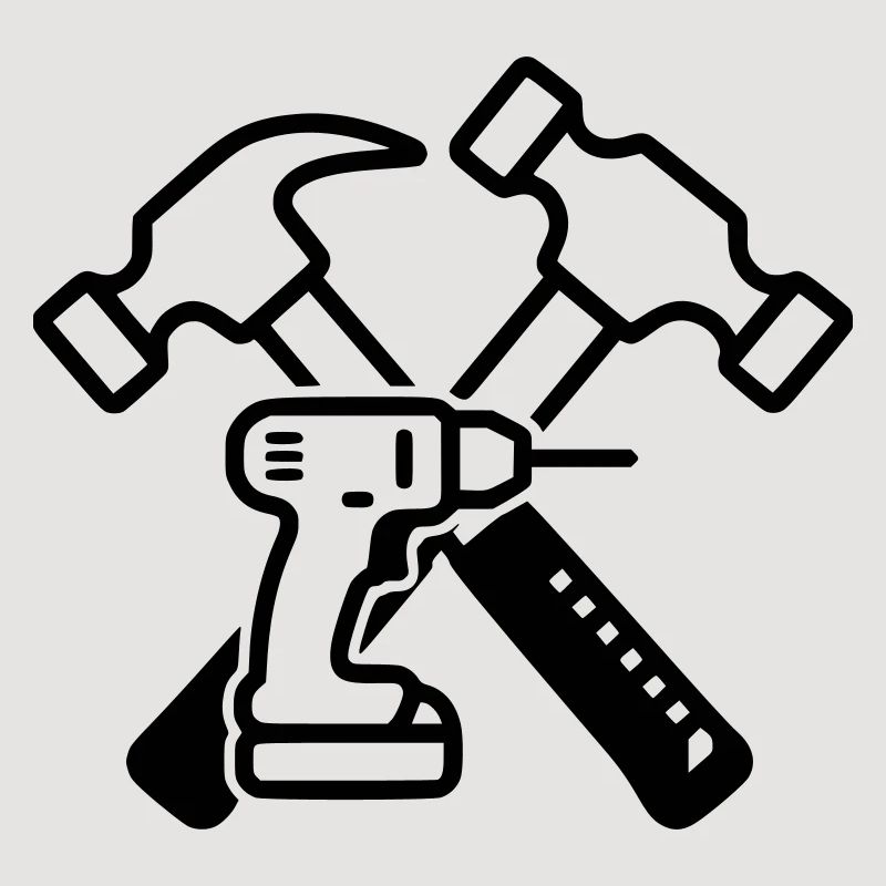 Tool Hammers Drills Outline
