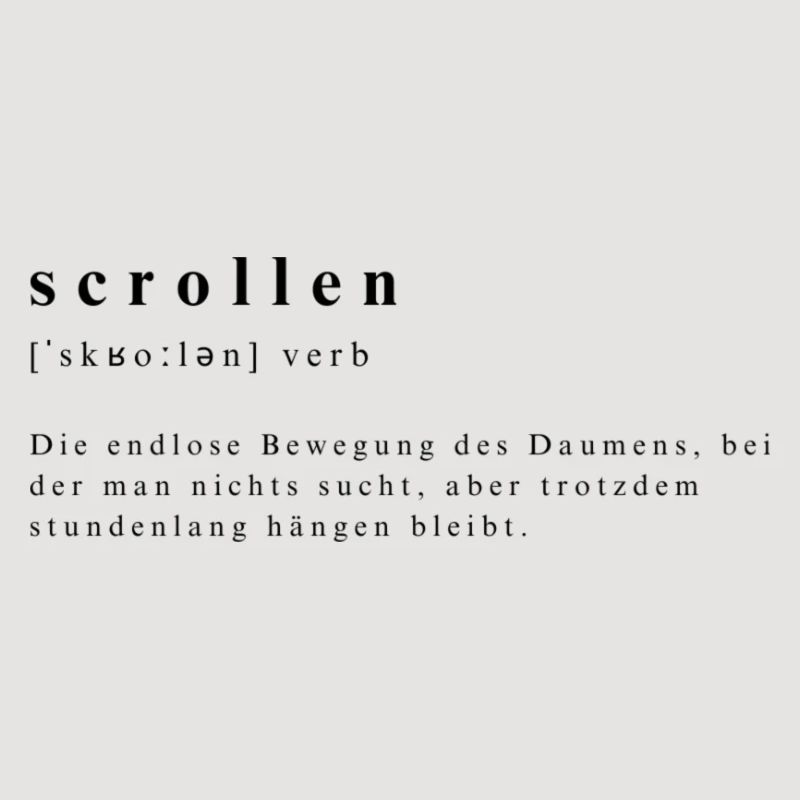 Scrollen – Die Kunst der Daumen-Akrobatik