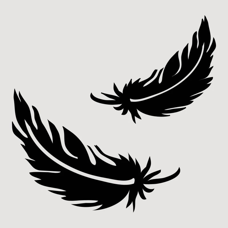 Zwei fliegende Federn