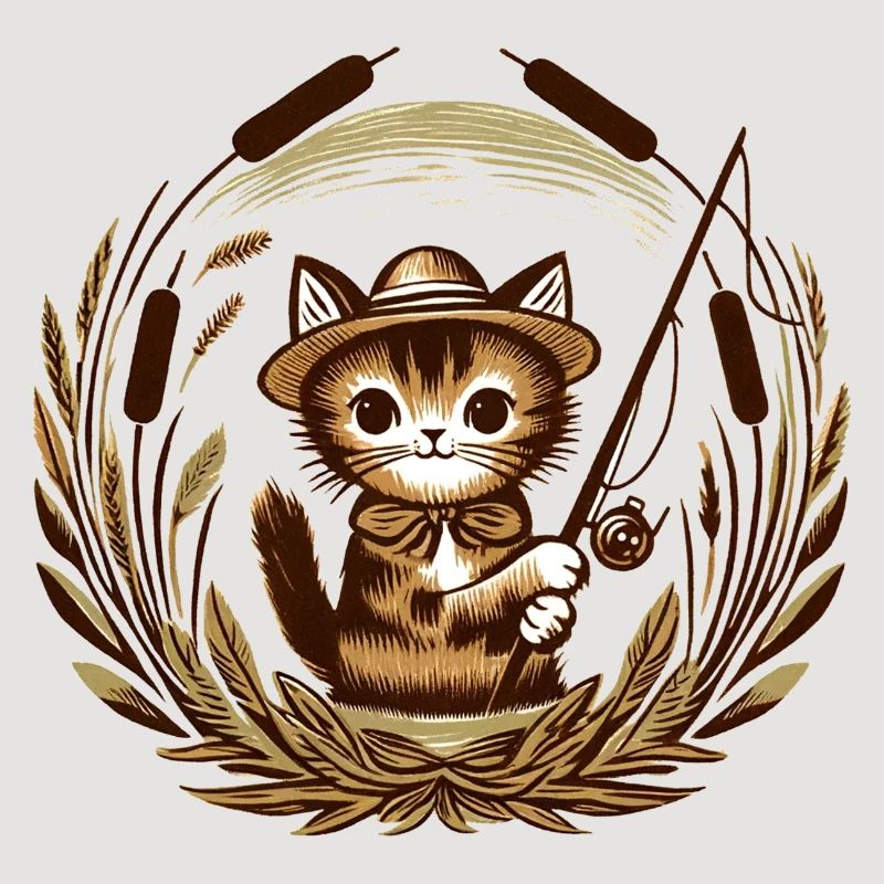 Schnurrbart-Angler-Katze