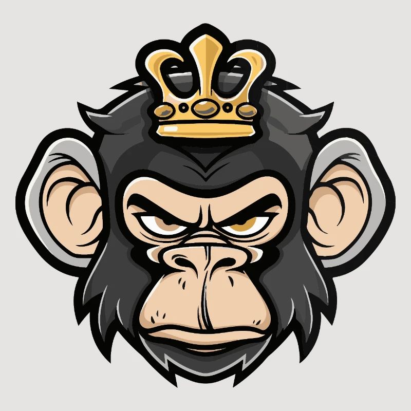 Affe Kopf Krone