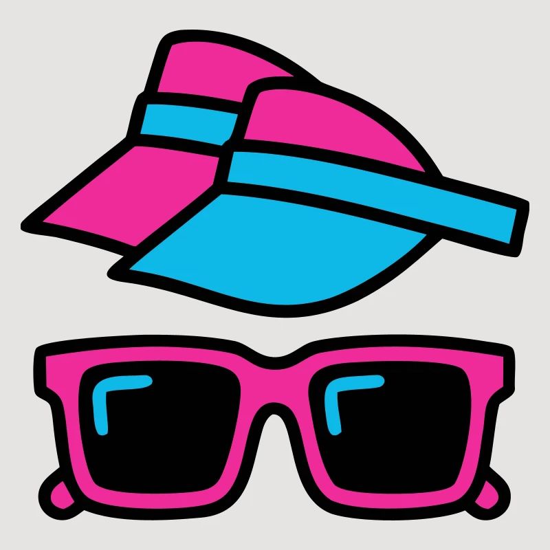 80s Sun Visor Glasses Set