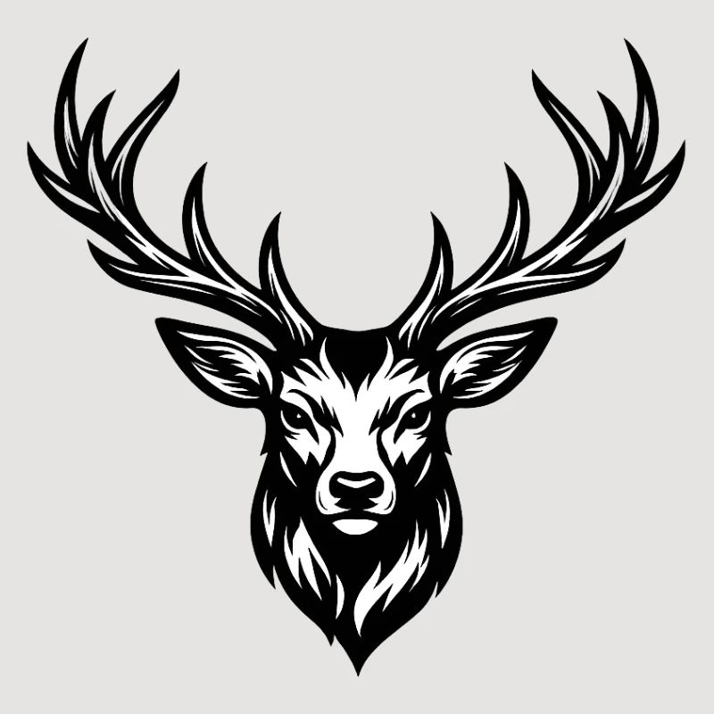 Dessin classique du cerf