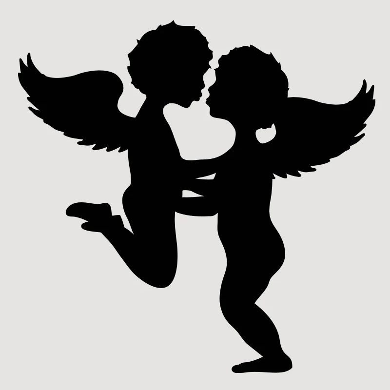 Deux anges baiser