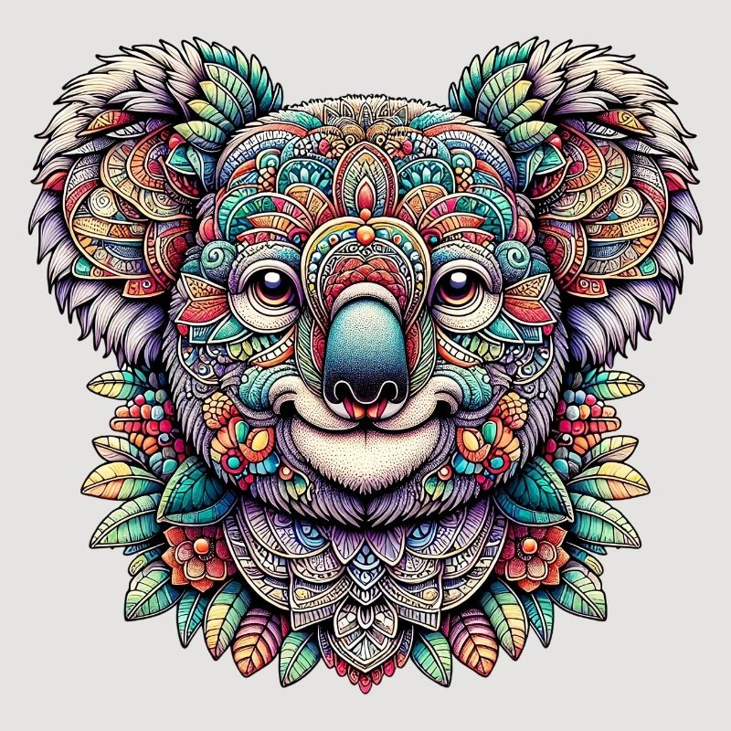 Koala décoré de Mandalas