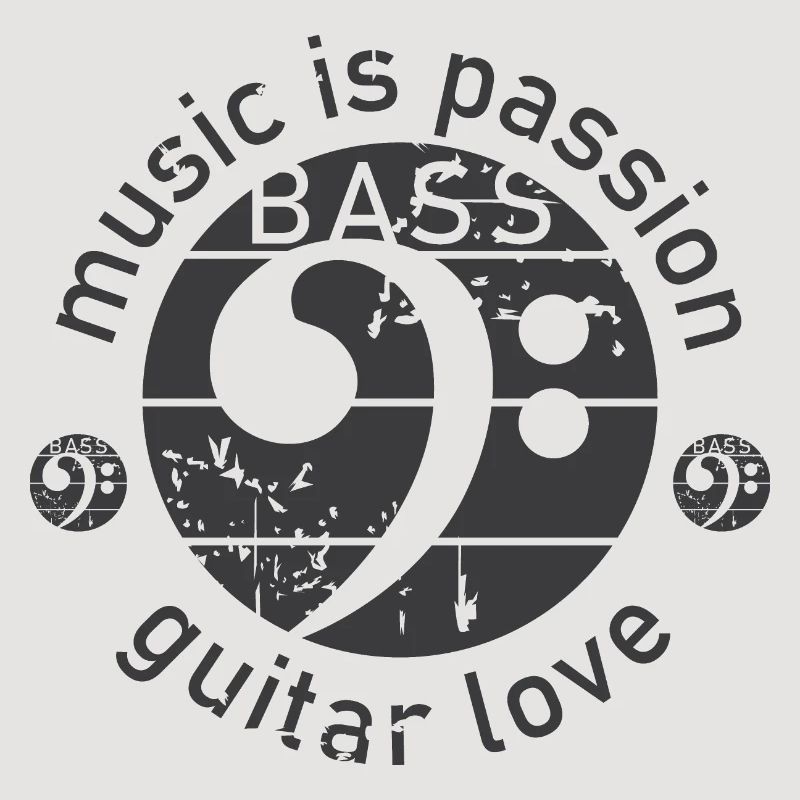 Guitare Basse Clé De Basse Look Utilisé Guitariste