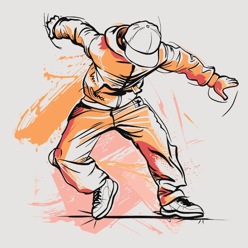 Dessin de breakdancer