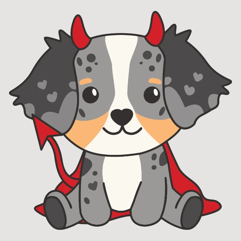 Australian Shepherd Happy Halloween Devil Costume