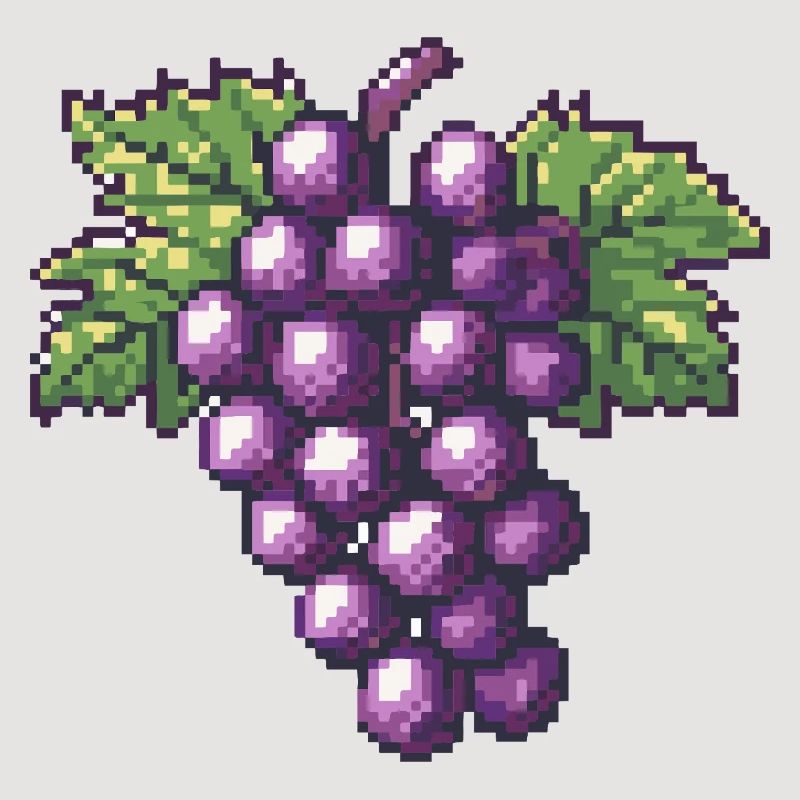Violette Pixeltrauben