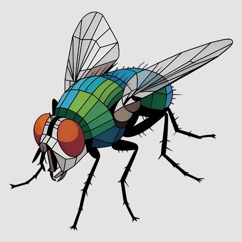 Fly - Cooles Low-Poly-Logo